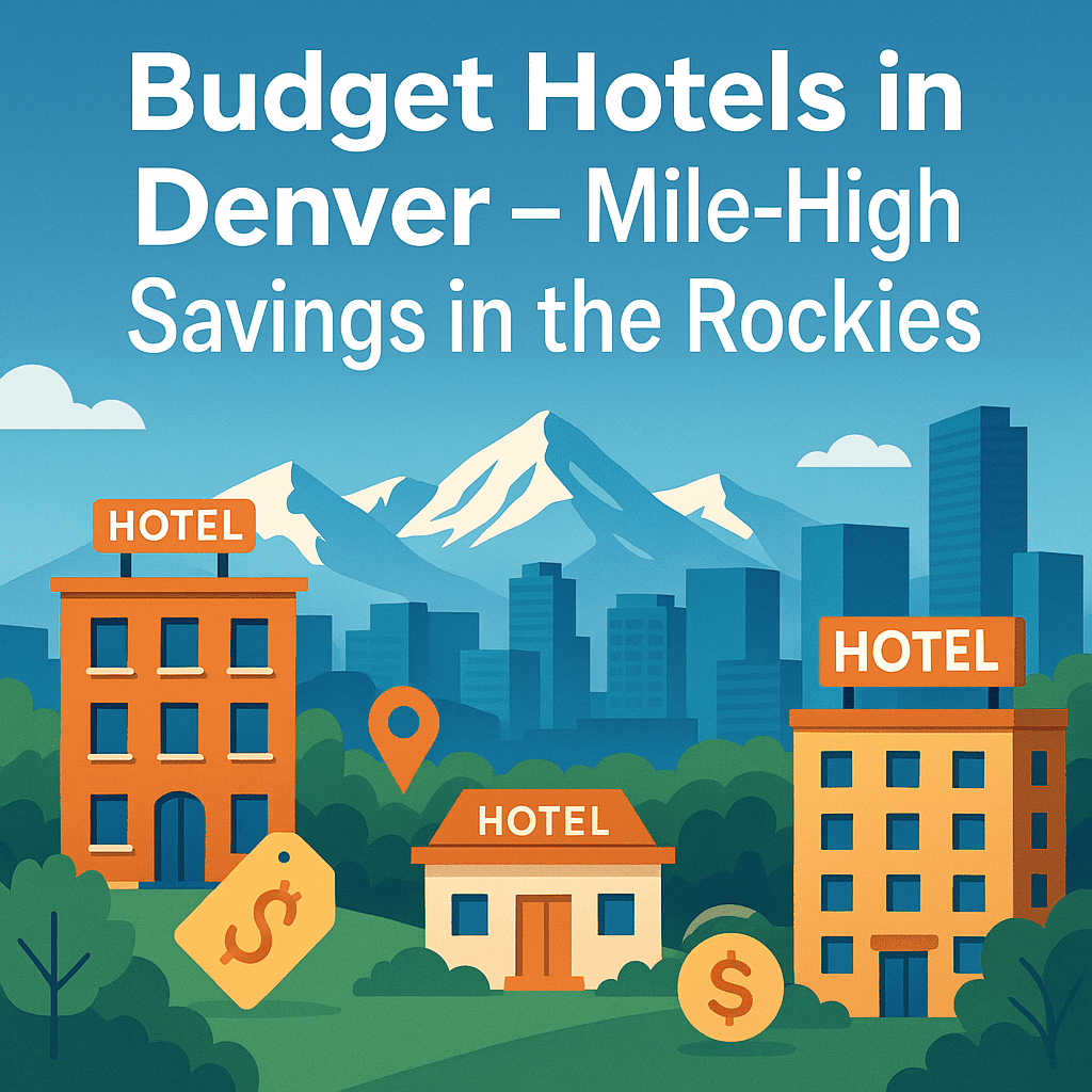 Affordable budget hotel in Denver with views of the Rockies