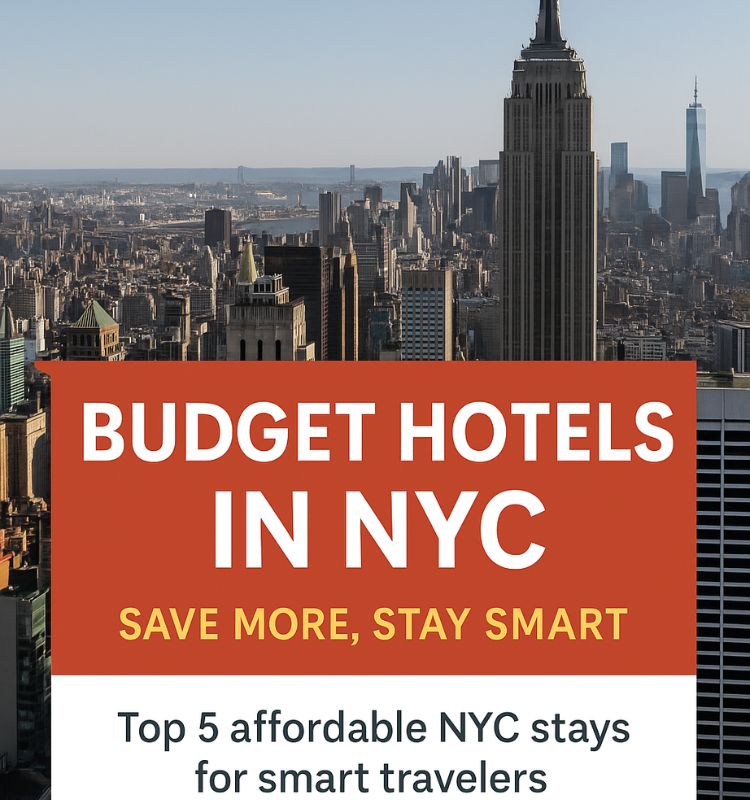 Affordable hotel room in New York City with modern furnishings and city views