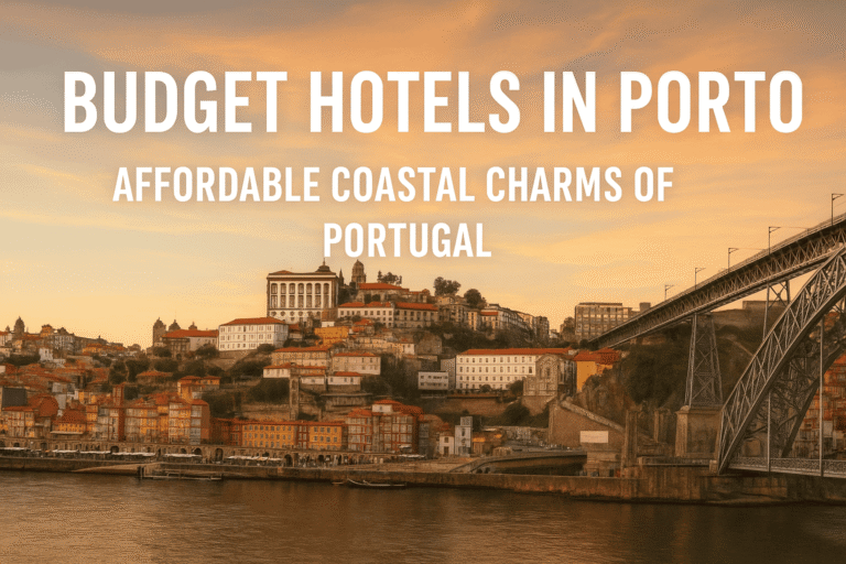 Budget hotels in Porto – affordable coastal accommodations with views of colorful buildings along the Douro River in Portugal