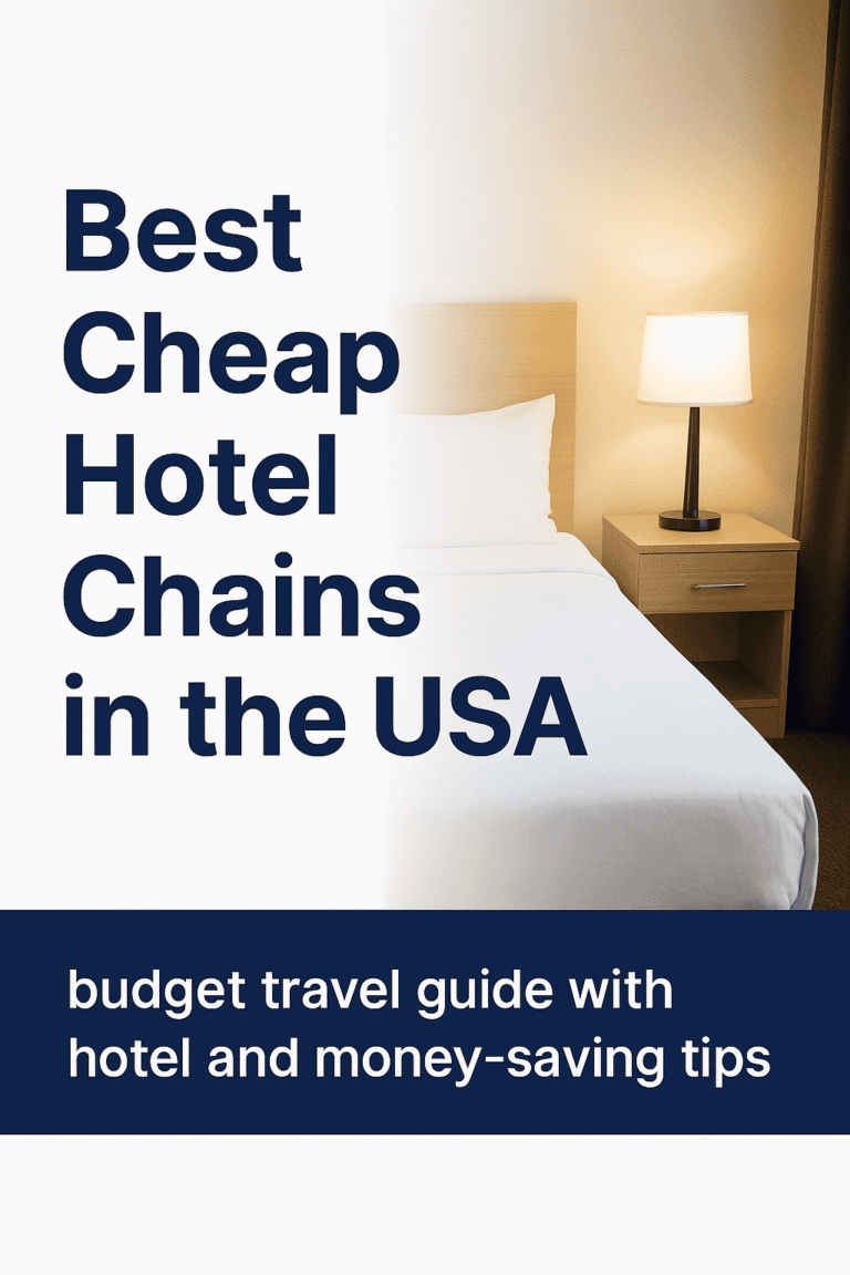 Best cheap hotel chains in the USA - affordable stays like Motel 6, Red Roof Inn, La Quinta, Super 8, Days Inn, and Econo Lodge