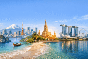 Affordable hotels across Asia including Japan, Thailand, and Singapore