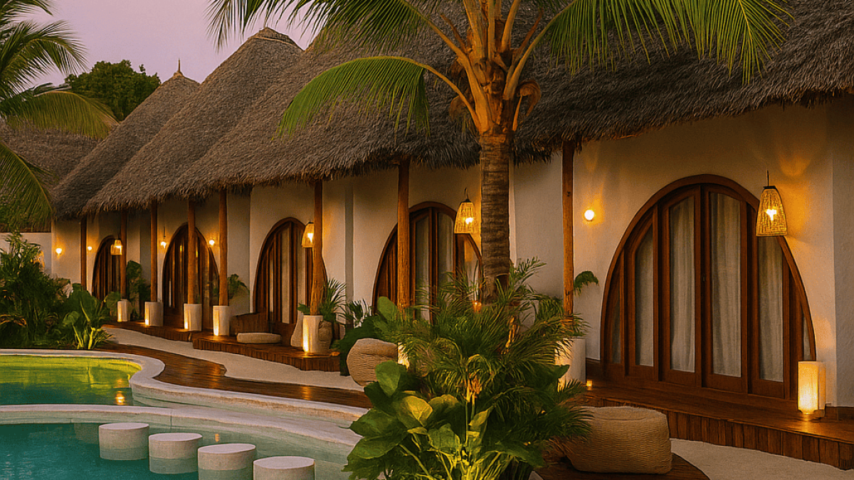 Turquoise water and white sandy beach in Zanzibar, Tanzania – perfect for budget travelers